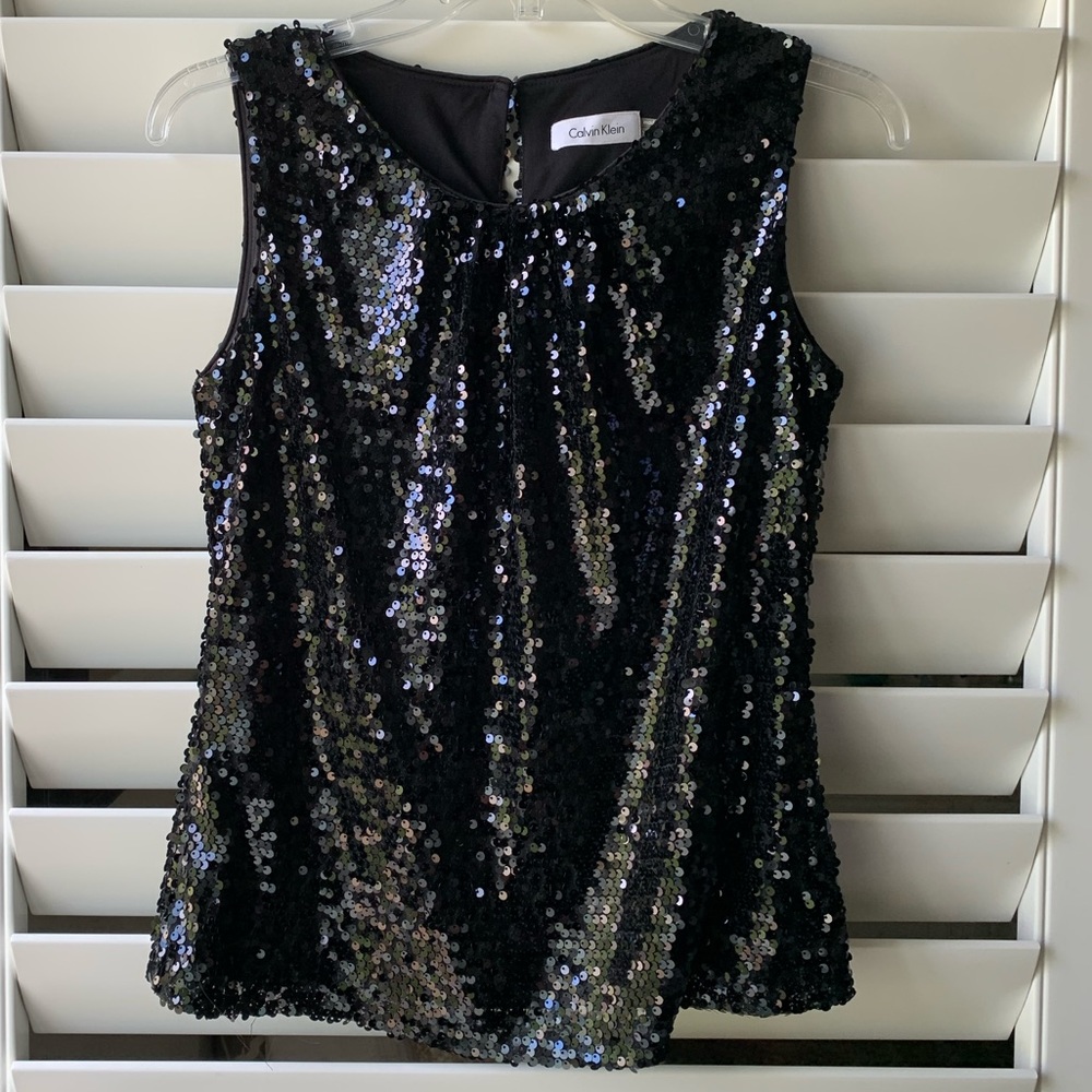 NWOT Calvin Klein Sequin Top